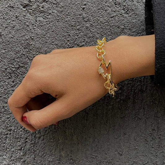 Pulsera Rayo dorado