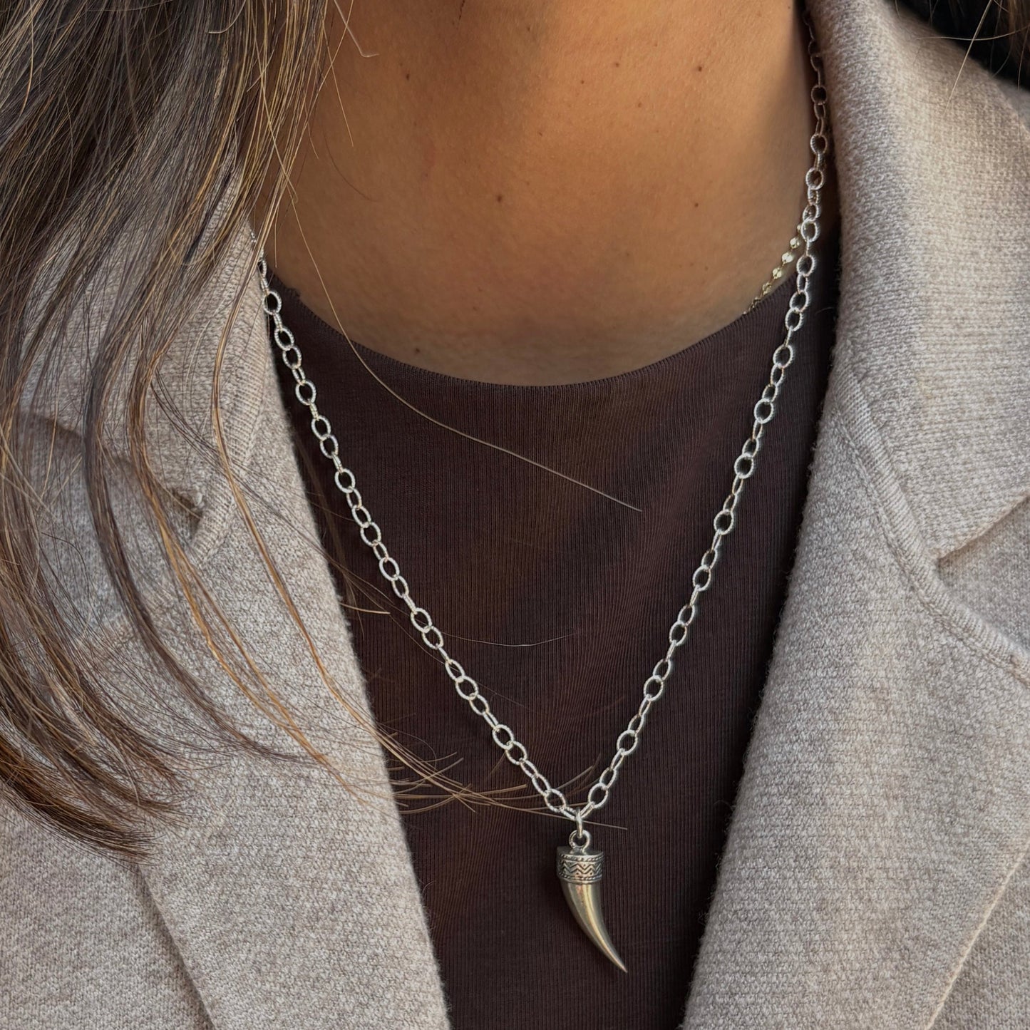 Fierce Silver Necklace