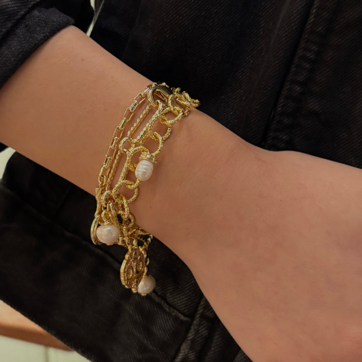 Pulsera pearl chain